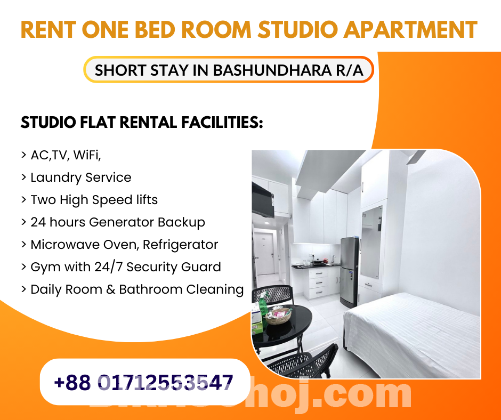 One Bedroom Apartment Rent In Bashundhara R/A